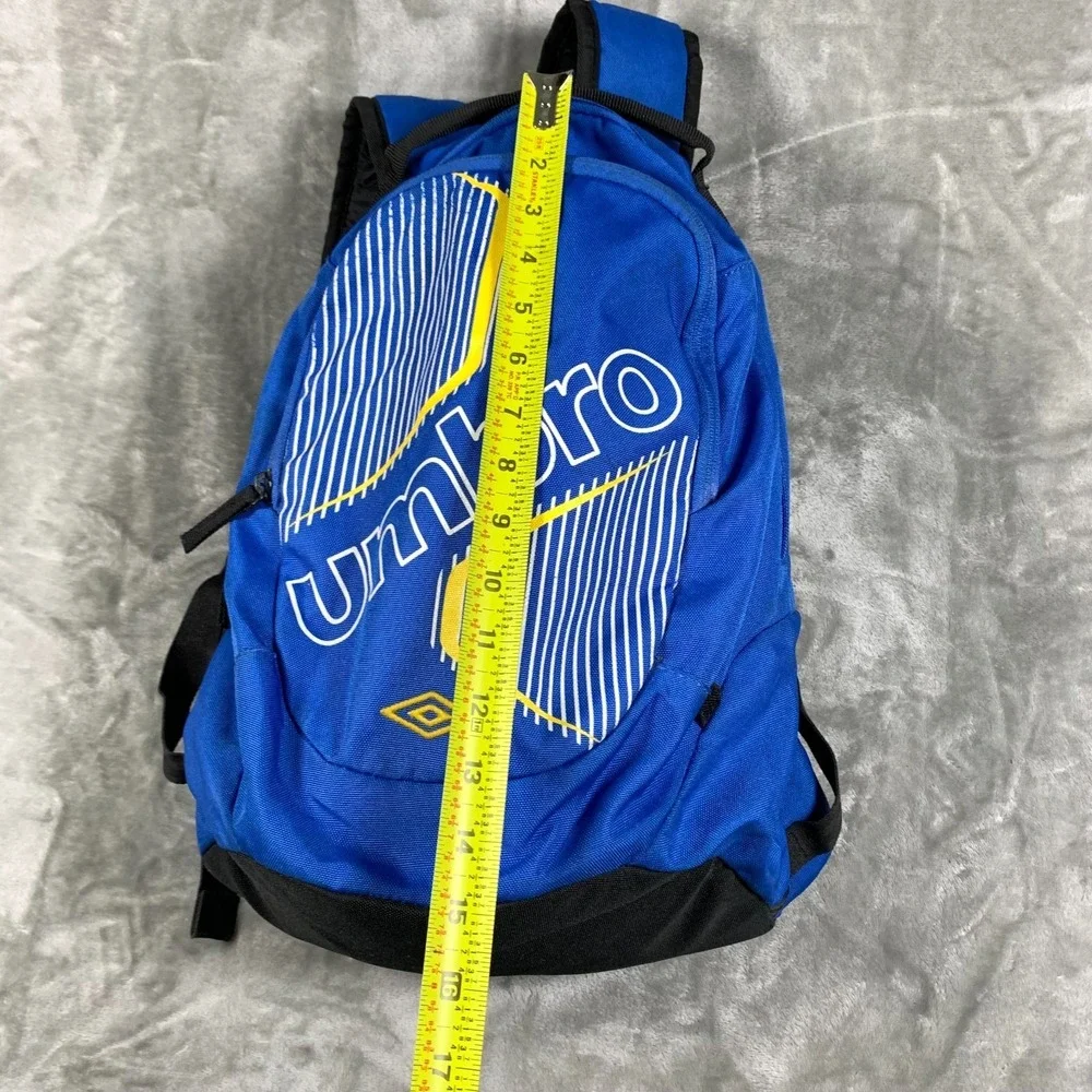 Umbro Backpack Bue Soccer Travel Daypack Commuter School Padded Embroidered Logo